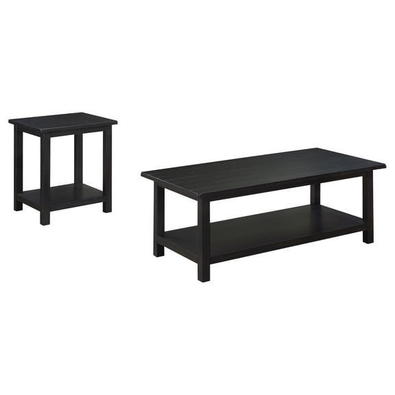 Castleton Distressed Java 2-piece Coffee and End Table Set