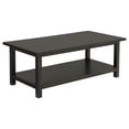 thumbnail image 1 of Castleton Distressed Java Wood Coffee Table with Shelf, 1 of 8