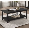 thumbnail image 1 of Castleton Distressed Java Wood Coffee Table with Shelf, 1 of 5