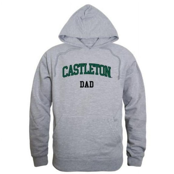 Castleton University Spartans Dad Hoodie, Heather Grey - Extra Large