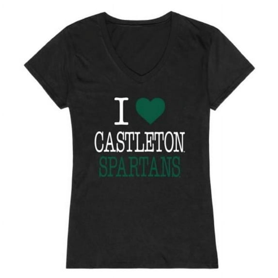Castleton University Spartans I Love Women T-Shirt, Black - Extra Large