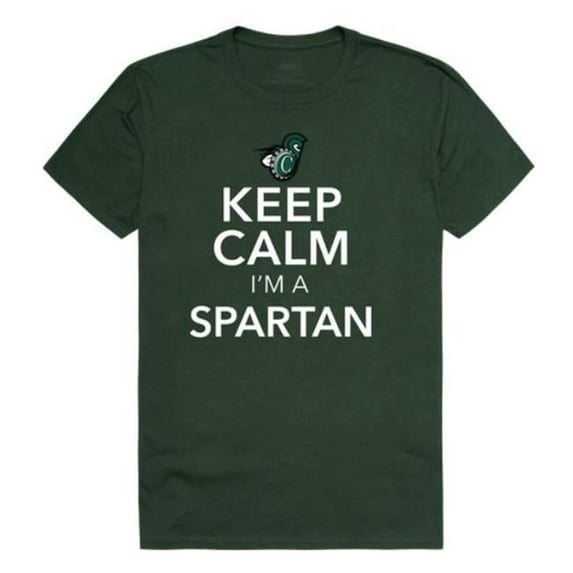 Castleton University Spartans Keep Calm T-Shirt, Forest Green - Small
