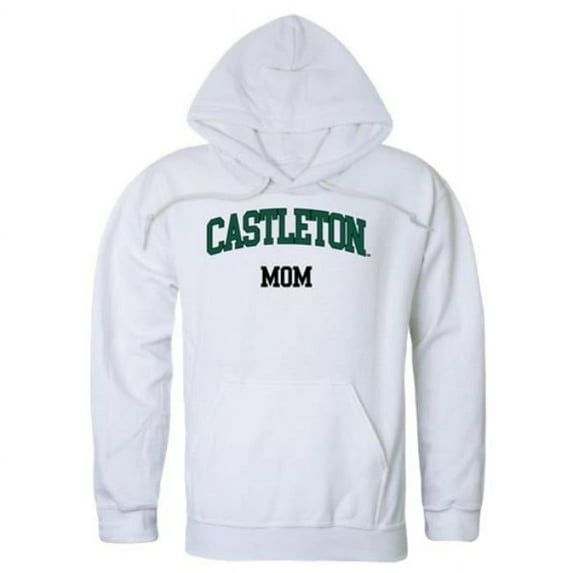 Castleton University Spartans Mom Hoodie, White - Small
