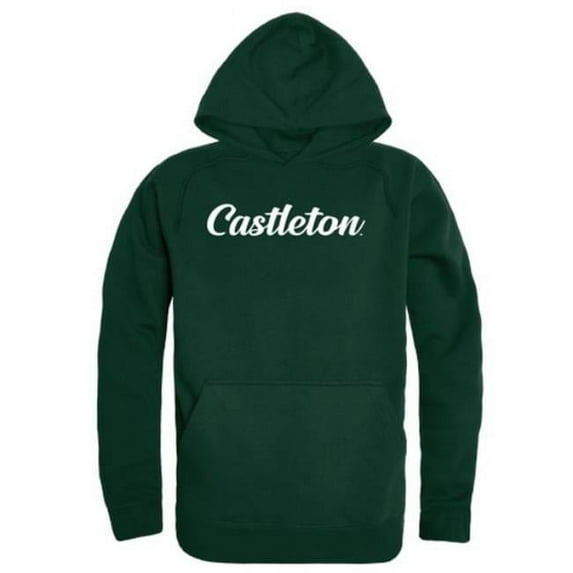 Castleton University Spartans Script Hoodie, Forest Green - Extra Large