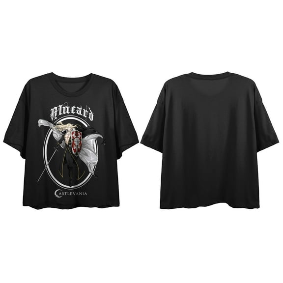 Castlevania Alucard Women's Black Crop Top-Large