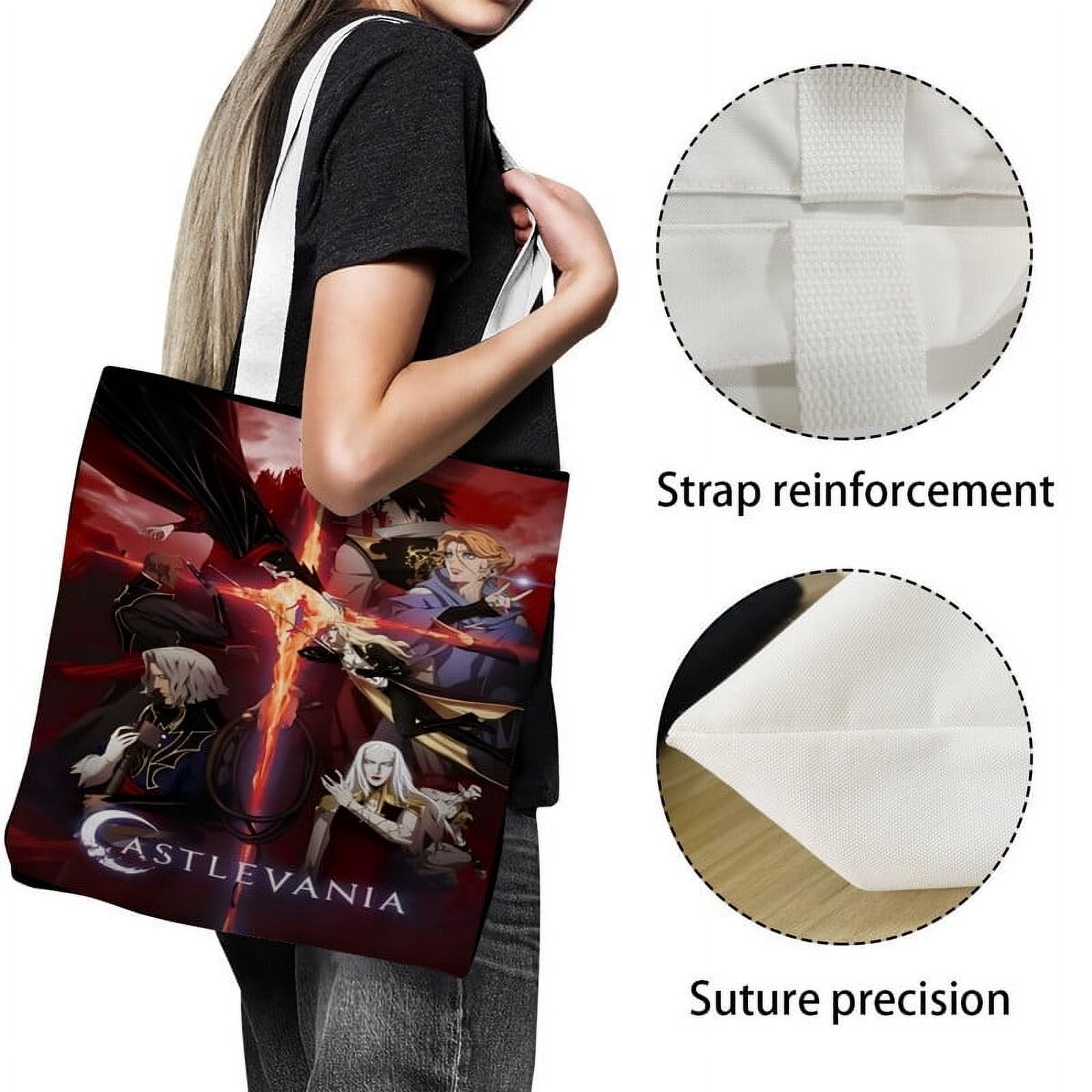 Andeiltech Cat Canvas Tote Bag – Cute Aesthetic Shopping Bag With Inner Zipper, Reusable