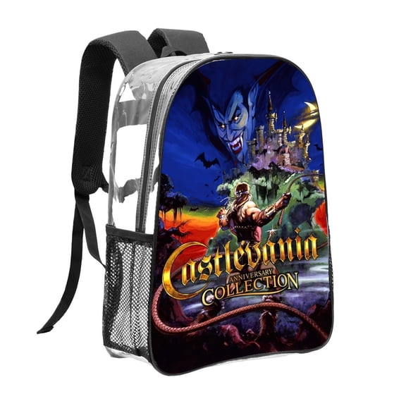 Castlevania Pattern Transparent Backpack Lightweight And fashionable Showcasing Personality And Leading The Trend