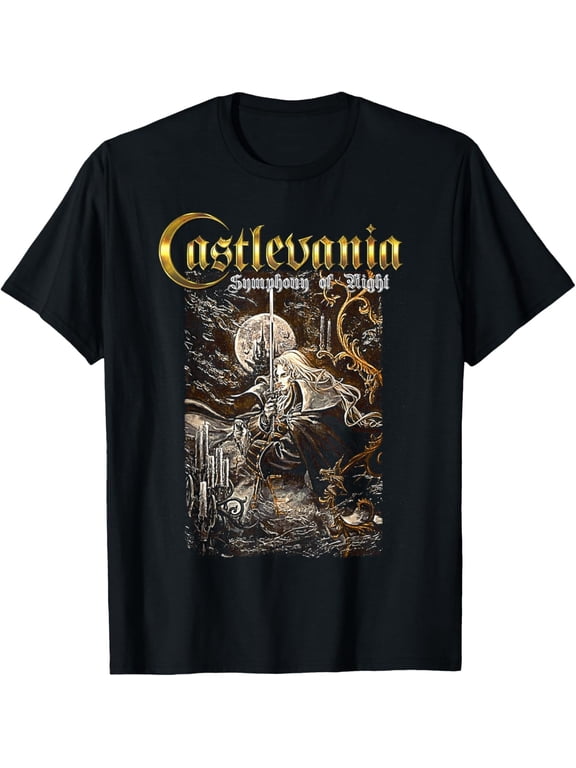 Castlevania Symphony Box Art Gothic Moon Night Retro Gamer T-Shirt BLACK Unisex S-5XL Hot Trending Shirt, Vintage Birthday Gift