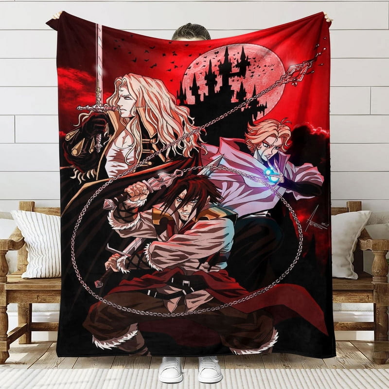 Castlevania Throw Blanket Gifts for Fans Lover Girls Boys Women Present Hoodie Him Bed 30"x40"