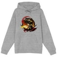 thumbnail image 1 of Castlevania Trevor Belmont With Morningstar Men's Athletic Heather Graphic Hoodie-Large, 1 of 2