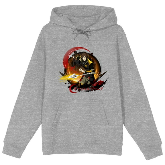 Castlevania Trevor Belmont With Morningstar Men's Athletic Heather Graphic Hoodie-Small