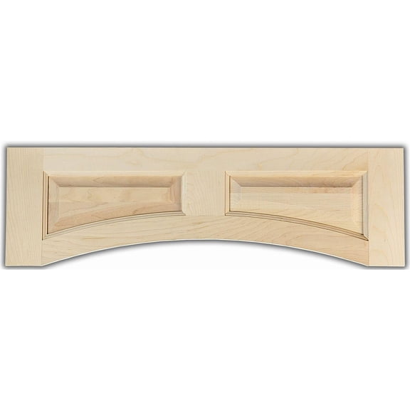 Castlewood 30" Arched Raised Panel Valance, Red Oak, Unfinished - 9" x 30" x 3/4"