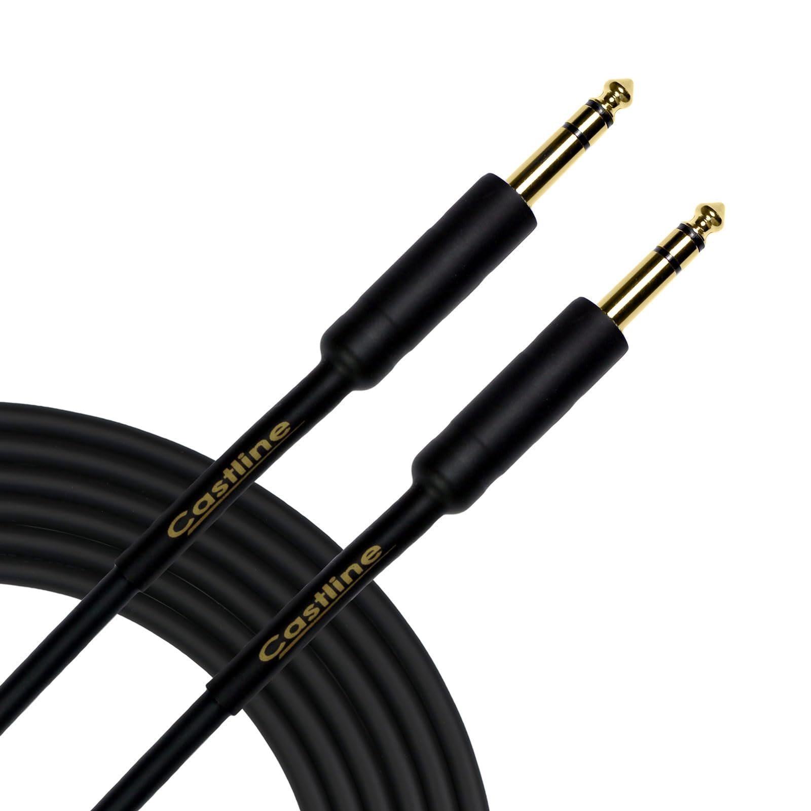 Castline Gold 1/4" TRS Straight Balanced Stereo Patch Cable Mogami 2549 (3 Ft)