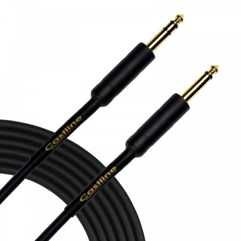 Castline Gold 1/4" TRS to 1/4" TS Mogami 2549 Stereo to Mono Summing Cable with Resistors (25 Ft)