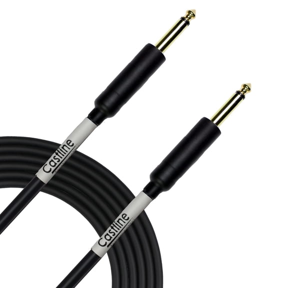 Castline Gold 1/4" TS to 1/4" TS Speaker Cable Mogami 3082 (1 Ft)