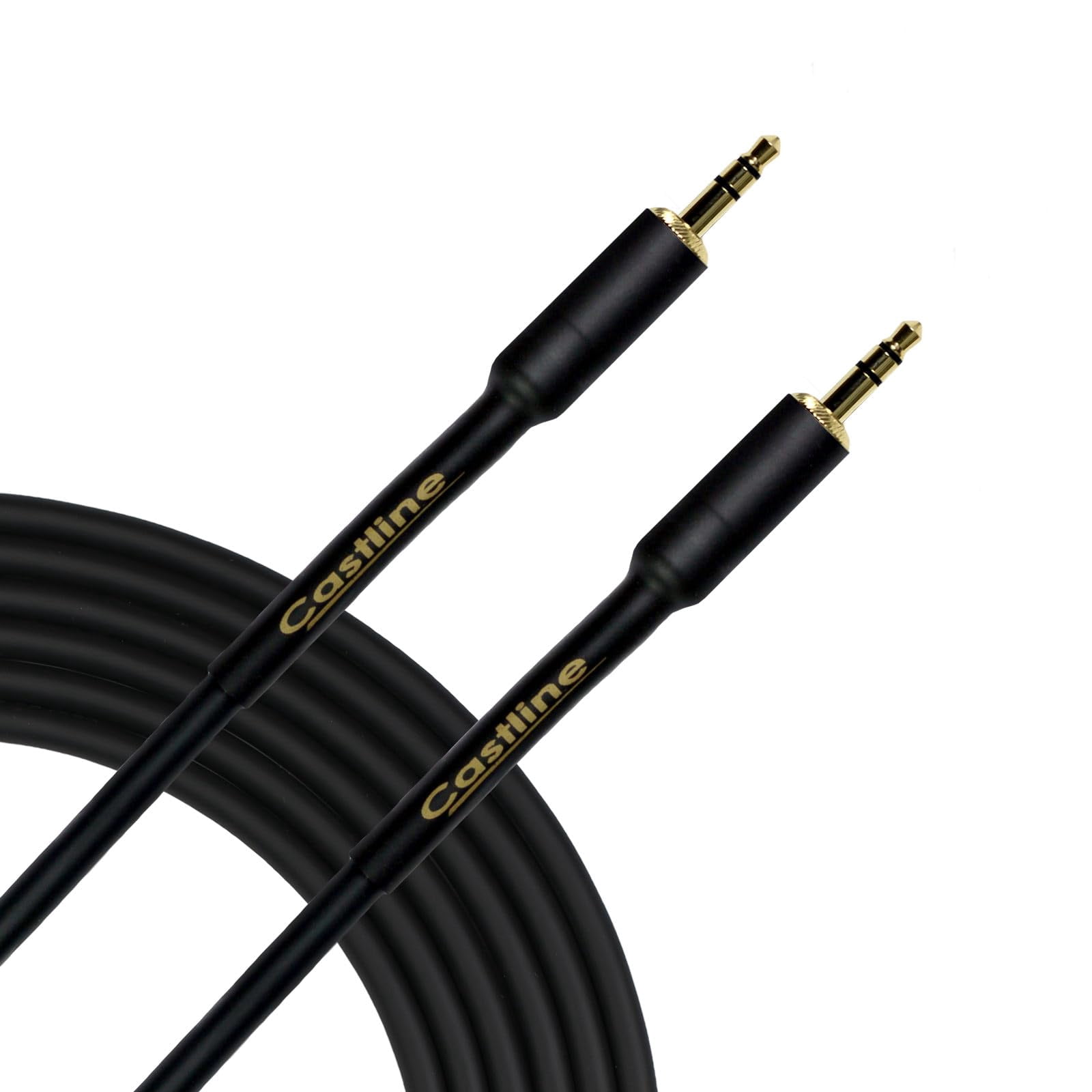 Castline Gold 3.5mm TRS Straight Balanced Stereo Patch Cable Mogami Neglex 2549 (3 Ft)
