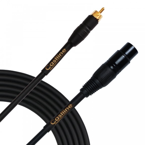 Castline Gold RCA to XLR Female Audio Patch Cable Mogami 2549 (20 Ft)