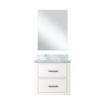 Castor 20 in W White Single Bath Vanity Acrylic Top and 18 in Mirror