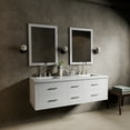 thumbnail image 1 of Castor 60 in W White Double Bath Vanity and White Quartz Top, 1 of 10