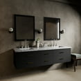 thumbnail image 1 of Castor 72 in W Black Double Bath Vanity and Carrara Marble Top, 1 of 11