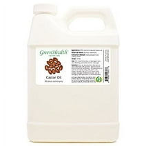 Castor Oil - 32 fl oz (946 ml) plastic jug w/ cap - 100%  Pure Carrier Oil - GreenHealth