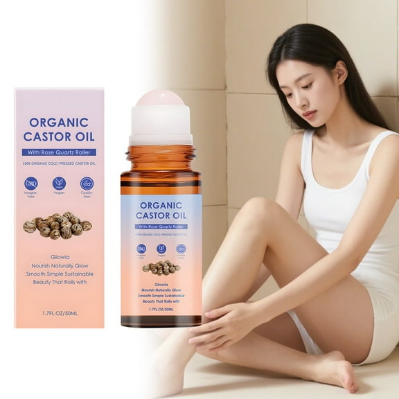 Castor Oil Containing Rose Quartz Suitable For Eyebrows And Eyelashes Reducing Dirt And Mess 50ml