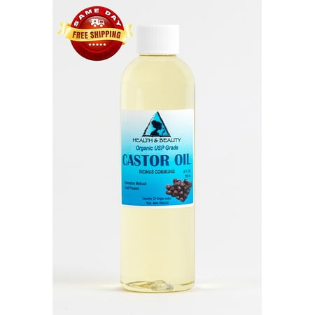 Castor Oil Organic USP Grade Hexane Free Cold Pressed Premium Fresh Pure 4 oz