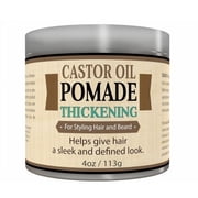 OKAY Men s Thickening Castor Oil Beard & Hair Pomade, All-Day Hold Styling, Sleek Defined Look, Silicone & Paraben Free, For All Hair Types, 4 oz