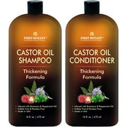 Castor Oil Shampoo and Conditioner - An Anti Hair Loss Set Thickening formula