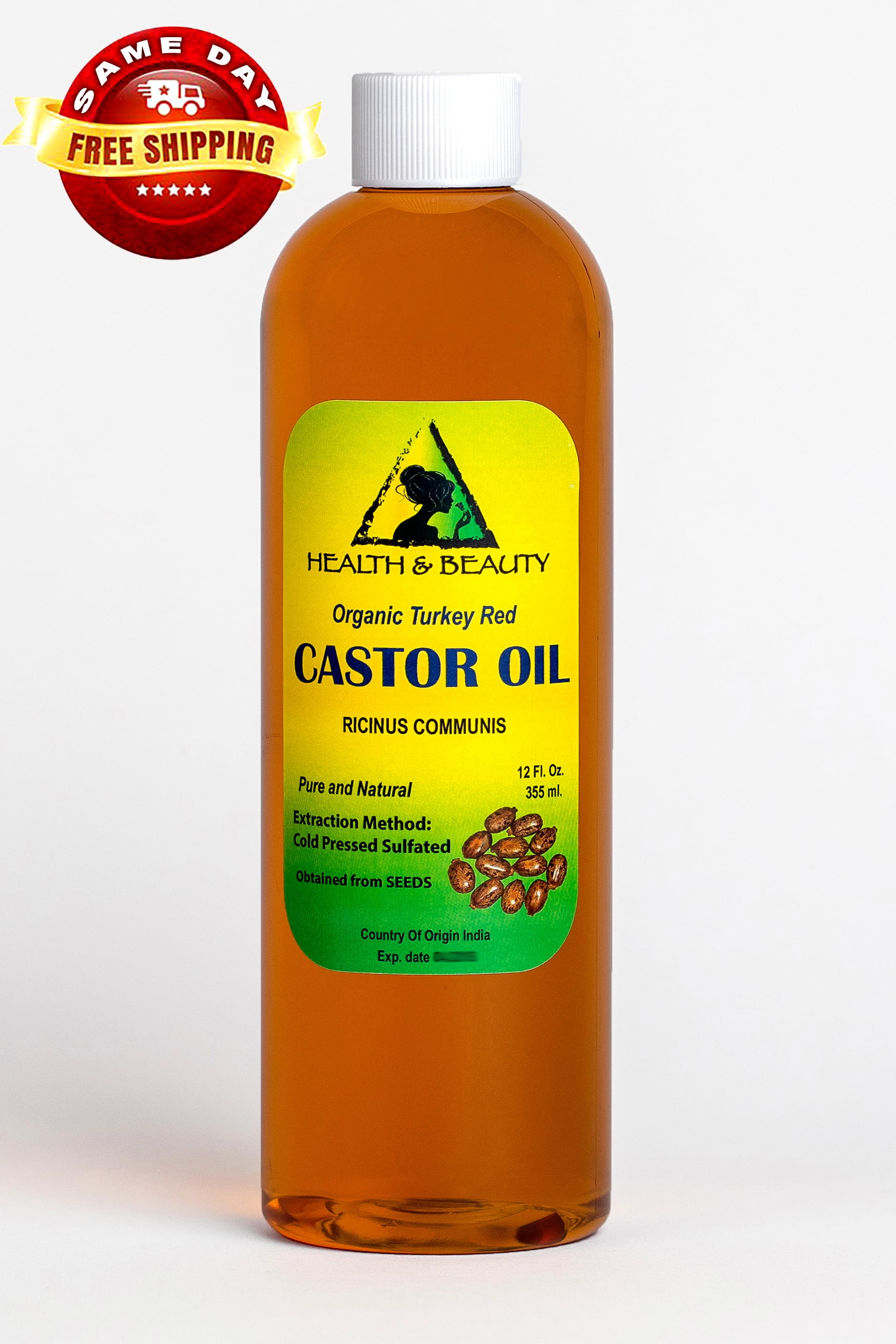 Castor Oil Turkey Red Organic Cold Pressed Hexane Free Pure 36 oz