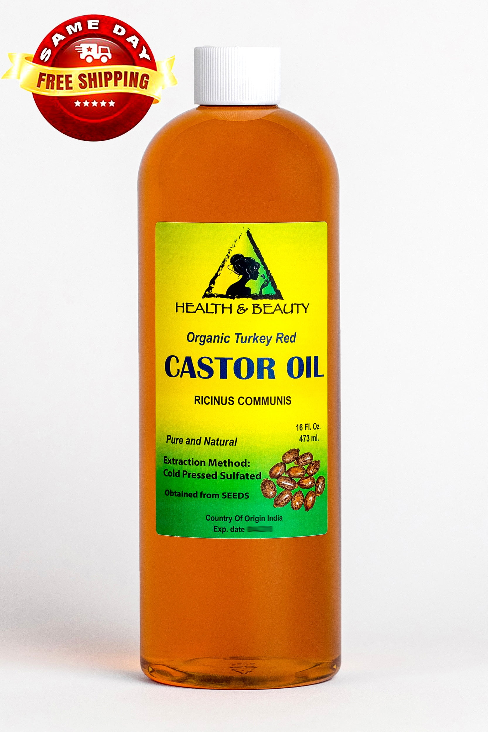 Castor Oil Turkey Red Organic Cold Pressed Hexane Free Pure 48 oz