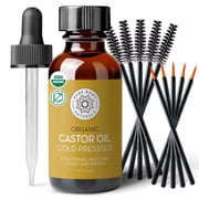 Castor Oil for Eyelashes and Eyebrows, Lash & Brow Oil Serum, 1 fl oz - Pure Body Naturals