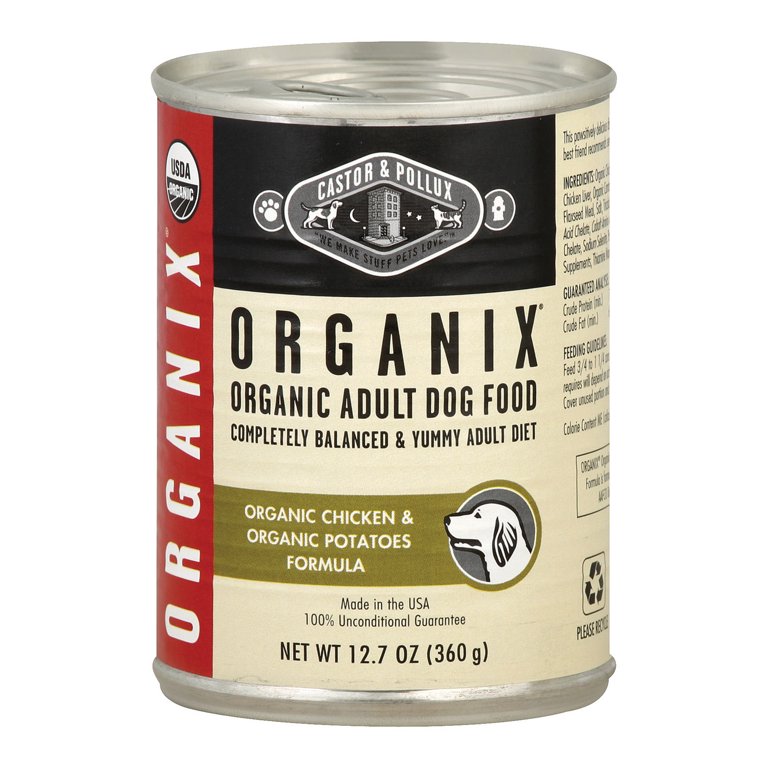 Castor Pollux Organix Canned Dog Food Organic Chicken Potato Recipe 12.7 oz