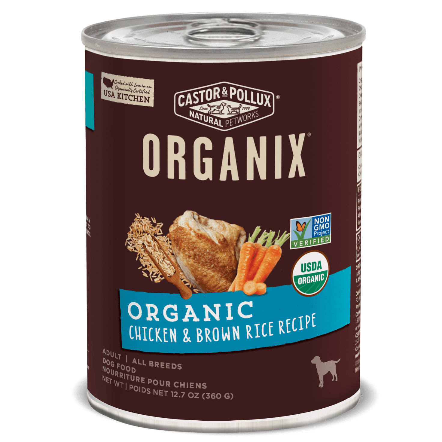 Castor and Pollux Organix Chicken and Brown Rice Formula Canned Dog Food Castor and Pollux Organix Chicken and Brown Rice Formula Canned Dog Food