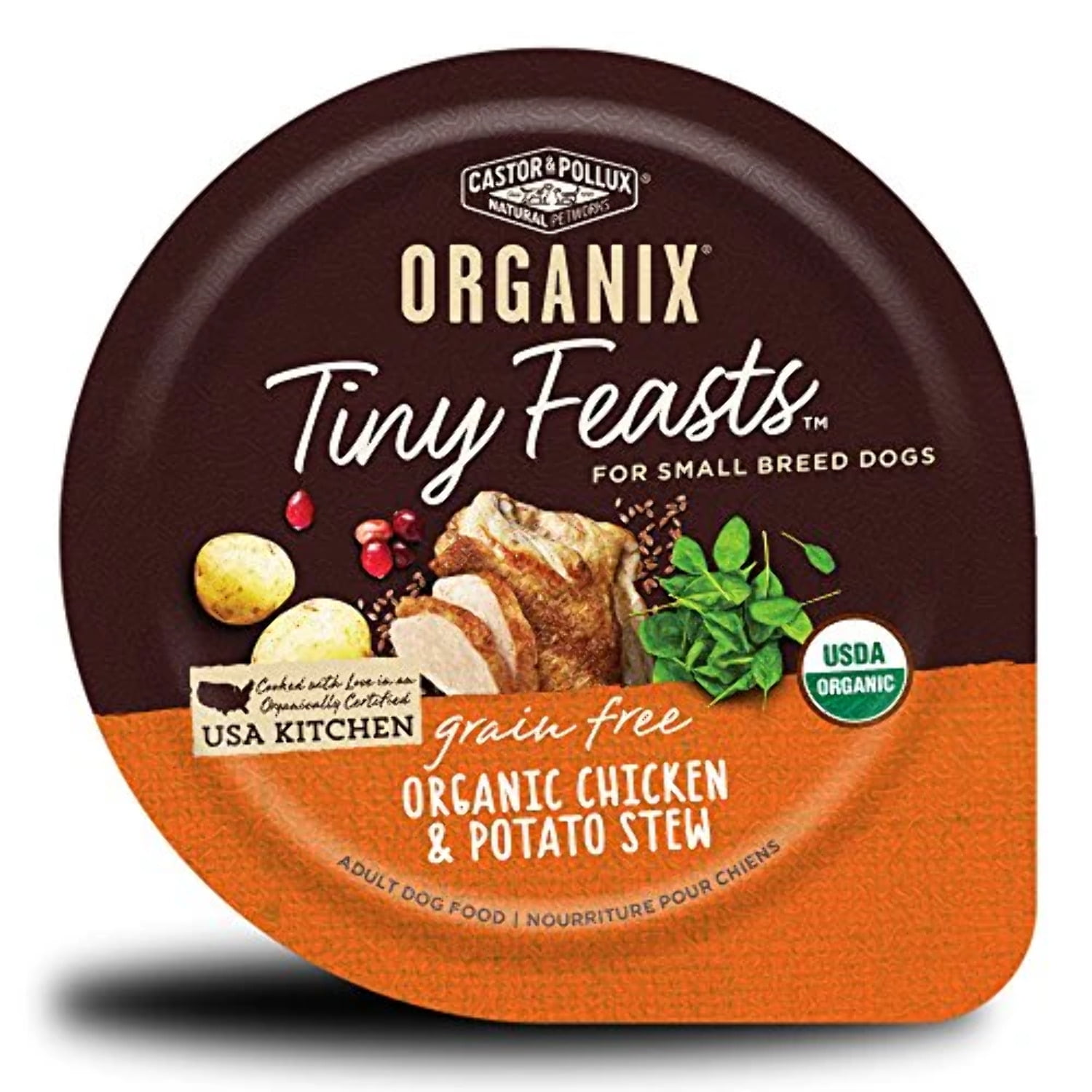 Castor Pollux Organix Tiny Feasts Grain Free Wet Dog Food, 3.5 Ounce