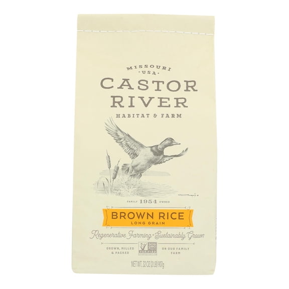 Castor River Farms: Long Grain Brown Rice, 32 Oz