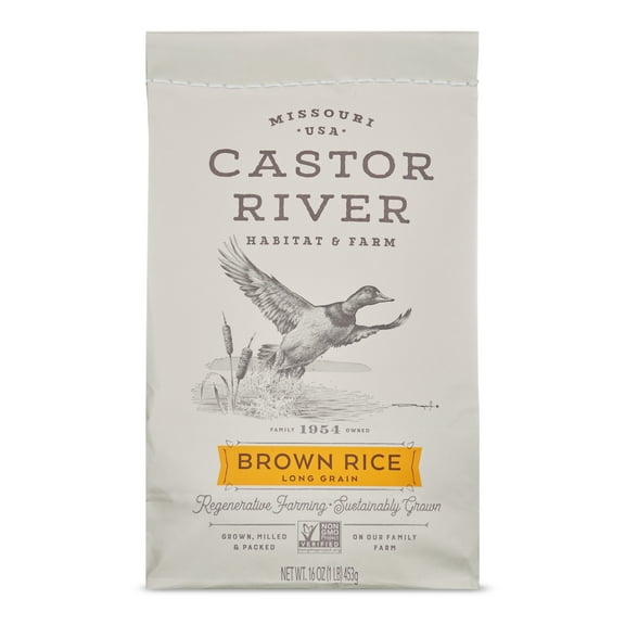 Castor River Long Grain Brown Rice, 16 oz