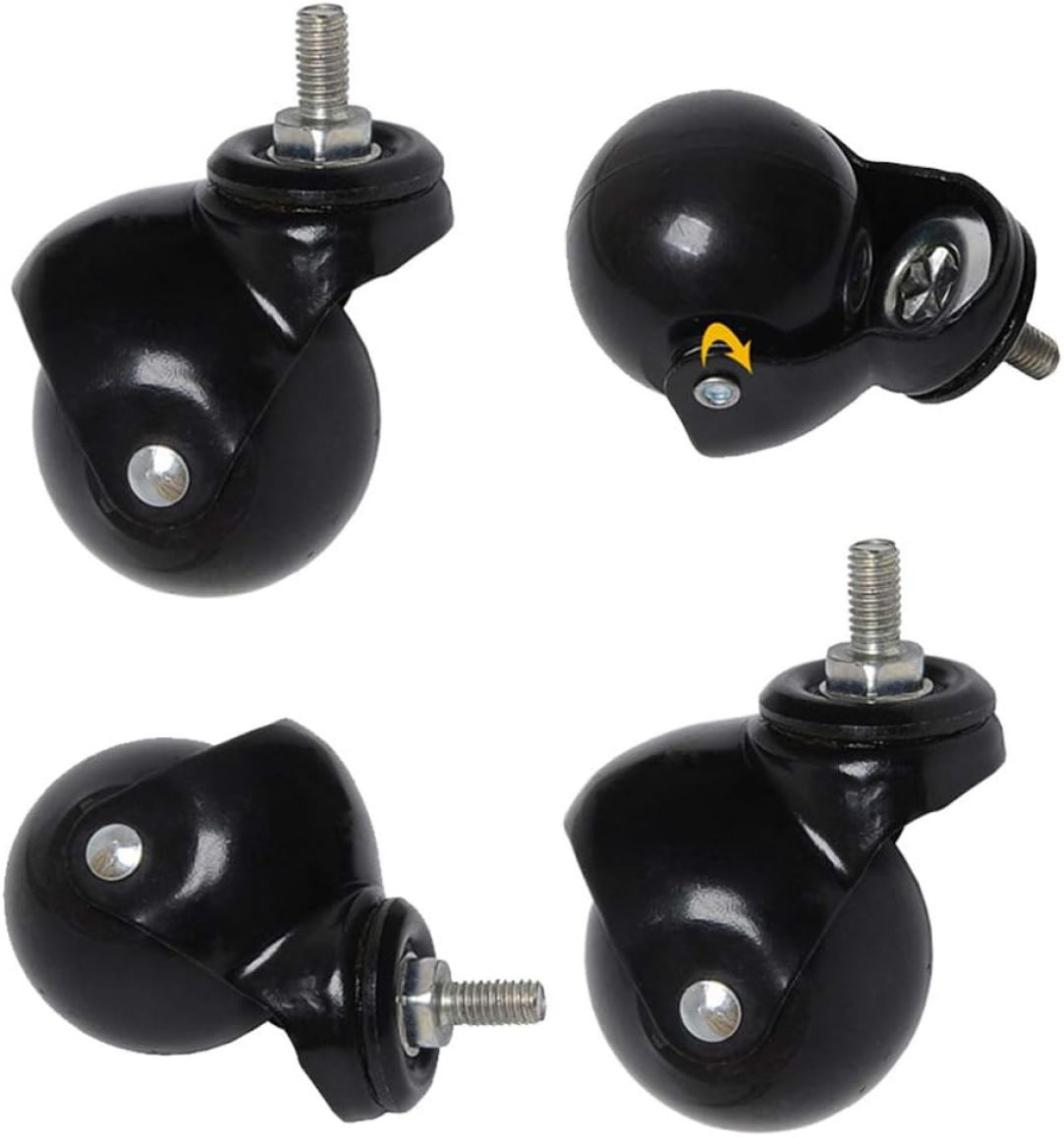 Castor Wheels Heavy Duty Caster 2 Inch Ball Wheels M8 Threaded Stem ...