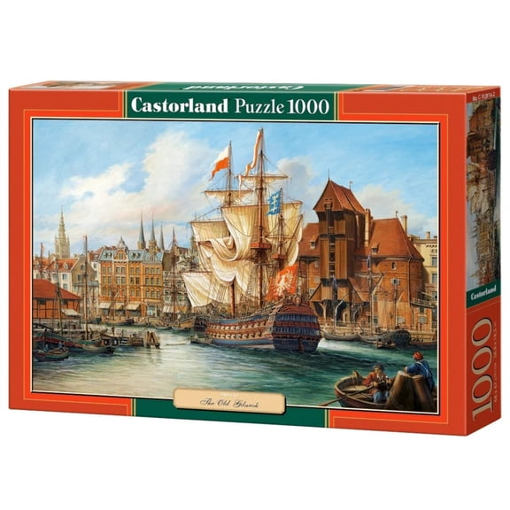 1000 Piece Jigsaw Puzzle, The Old Gdansk, Poland, historic sailing ship, Adult Puzzle, Castorland C-102914-2