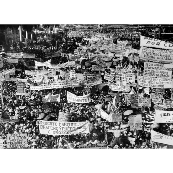 Castro Rally In Havana History (24 x 18)