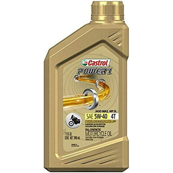 Castrol 06113 Power RS 5W-40 4-Stroke Motorcycle Oil - 1 Quart, (Pack of 6)
