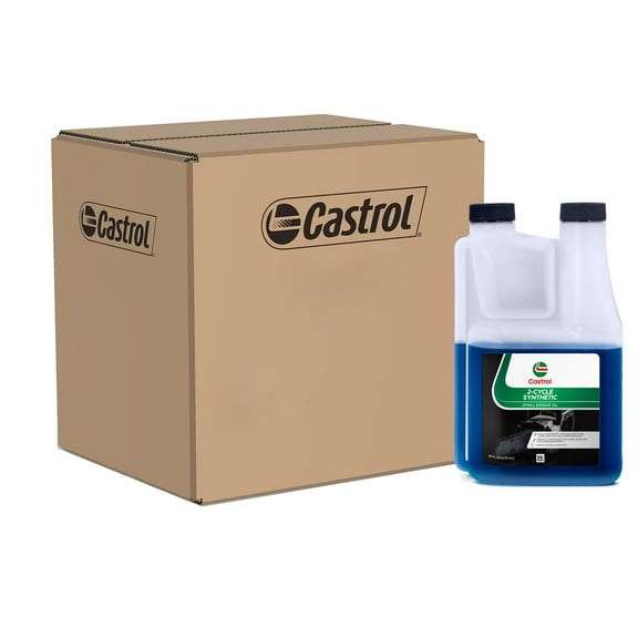 Castrol 2 Cycle Full Synthetic Oil - 6 Pack Small Engine Formula 50:1 Mix Ratio Includes Fuel Stabilizer