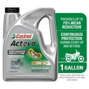 Castrol Actevo 4T 20W-50 Part Synthetic Motorcycle Oil, 1 Gallon