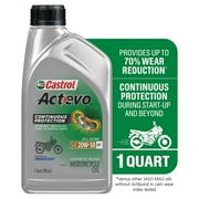 Castrol Actevo 4T 20W-50 Part Synthetic Motorcycle Oil, 1 Quart