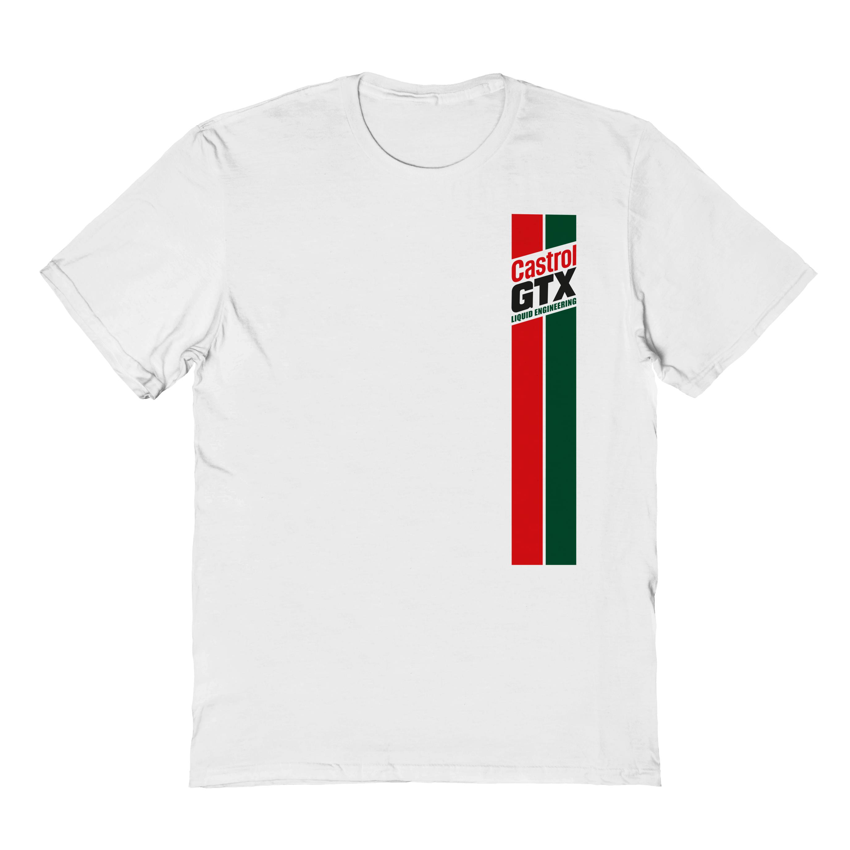 Castrol Box Racing Stripe white T-Shirt - Walmart.com