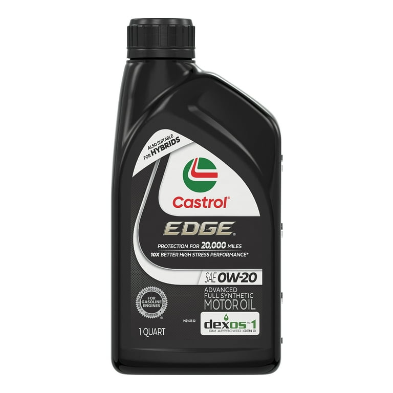 Castrol EDGE 0W-20 Advanced Full Synthetic Motor Oil, 1 Castrol EDGE 0W-20 Advanced Full Synthetic Motor Oil, 1