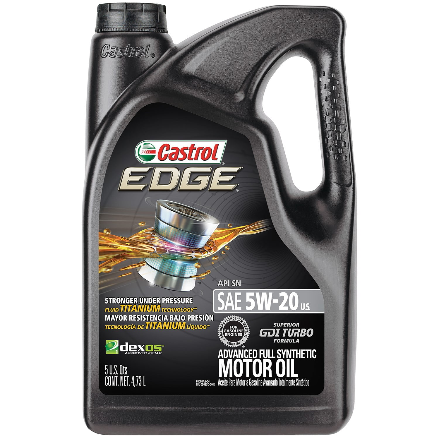 Castrol EDGE 5W-20 Advanced Full Synthetic Motor Oil, 5 QT