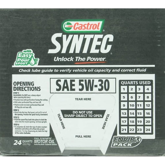 Castrol EDGE 5W-30 Advanced Full Synthetic Motor Oil, e-pack - offer ...