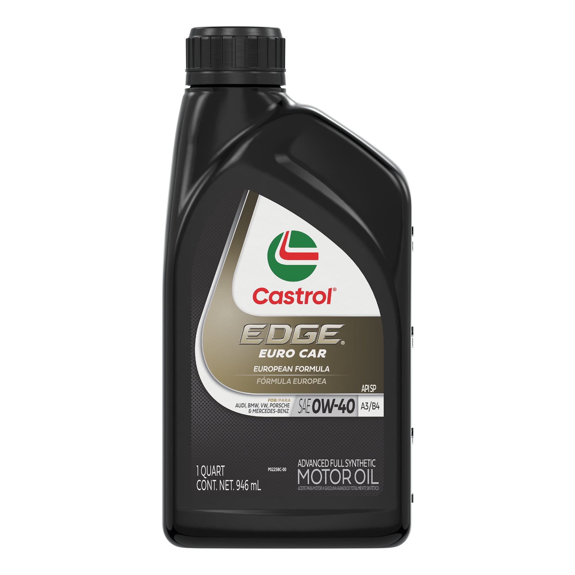 Castrol EDGE Euro 0W-40 A3/B4 Advanced Full Synthetic Motor Oil, 1