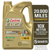 Castrol EDGE Extended Performance 5W-30 Advanced Full Synthetic Motor Oil, 5 Quarts